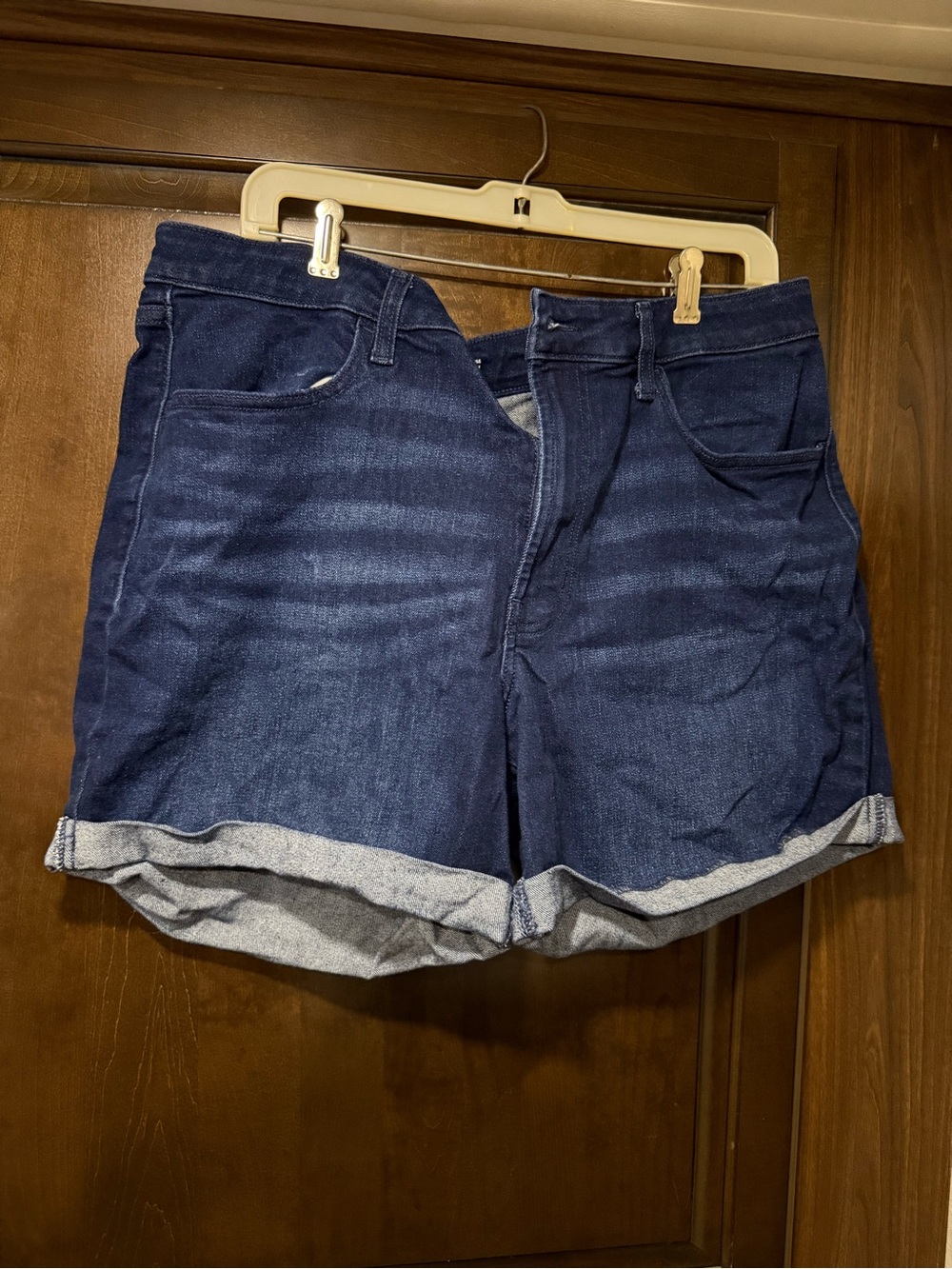 Old Navy Dark Blue Rolled-Hem Denim Shorts